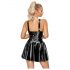 LATEX - minidress con gonna a balze (nero)