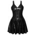 LATEX - minidress con gonna a balze (nero) - XL