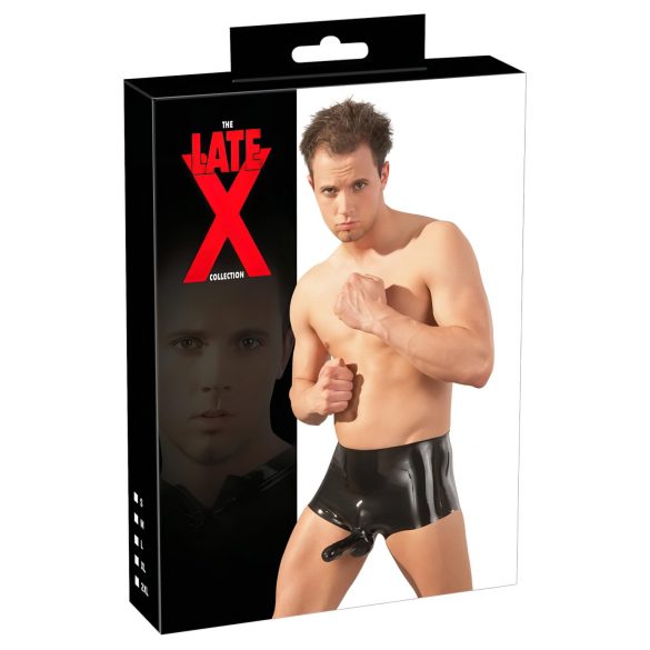 LATEX - Boxer con guaina fallica (nero) - L/XL