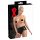 LATEX - Slip donna con condom vaginale (nero) - M