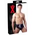 LATEX - Slip uomo con dildo anale interno conico (nero)