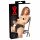 LATEX - Slip donna con 2 dildo interni gonfiabili (nero)