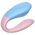 Mrow 03 - vibratore di coppia ricaricabile e impermeabile (blu-rosa)