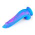 Inkipus - Dildo in silicone con testicoli 18cm (blu-rosa)