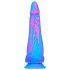 Inkipus - Dildo in silicone con testicoli 18cm (blu-rosa)