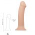 Strap-on-me XL - doppio strato dildo realistico - extra grande (naturale)