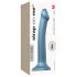 Strap-on-me Metallic Shine M - dildo blu metallizzato, delicato sulla pelle