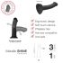 Strap-on-me Metallic Shine M - dildo blu metallizzato, delicato sulla pelle