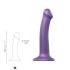 Strap-on-me Metallic Shine M - dildo viola metallizzato e sicuro sulla pelle