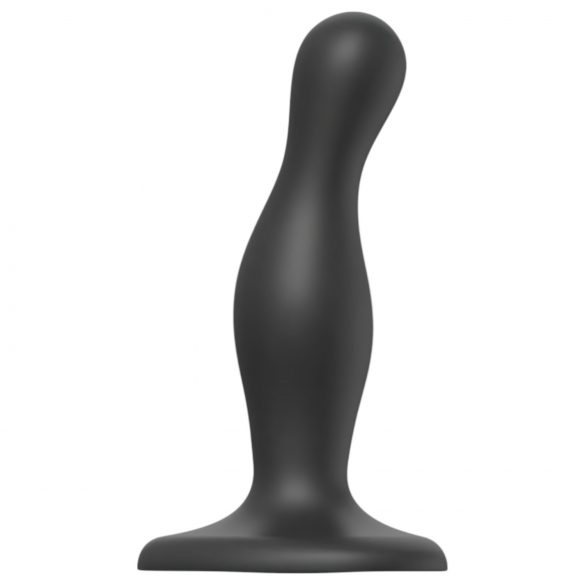 Strap-on-me Curvy S - dildo ondulato con base (nero)