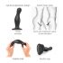 Strap-on-me Curvy S - dildo ondulato con base (nero)