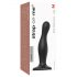 Strap-on-me Curvy M - dildo ondulato con base (nero)