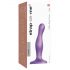 Strap-on-me Curvy S - dildo ondulato con base (viola)