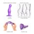 Strap-on-me Curvy S - dildo ondulato con base (viola)