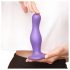 Strap-on-me Curvy L - dildo ondulato con base (viola)