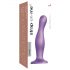 Strap-on-me Curvy L - dildo ondulato con base (viola)