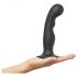 Strap-on-me P&G L - dildo curvo con base (nero)