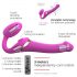 Strap-on-me S - Vibratore a onde d'aria con cintura - piccolo (rosa)