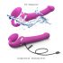 Strap-on-me S - Vibratore a onde d'aria con cintura - piccolo (rosa)