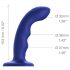 Strap-on-me M - Vibratore G-punto pulsante e waterproof (blu)