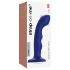 Strap-on-me M - Vibratore G-punto pulsante e waterproof (blu)