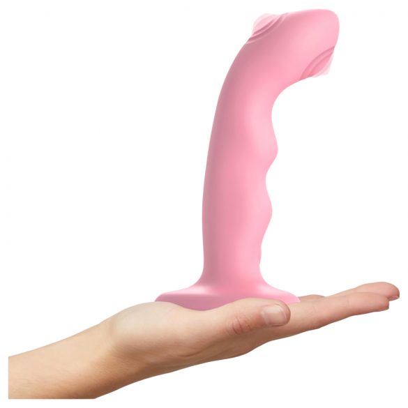 Strap-on-me M - vibratore G-spot pulsante e impermeabile (rosa)