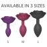 Love to Love Open Roses S - plug anale in silicone (viola)