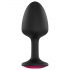 Dorcel Geisha Plug Ruby M - plug anale nero con gemma rosa