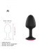 Dorcel Geisha Plug Ruby M - plug anale nero con gemma rosa