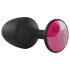 Dorcel Geisha Plug Ruby M - plug anale nero con gemma rosa