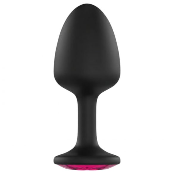 Dorcel Geisha Plug Ruby L - plug anale nero con gemma rosa