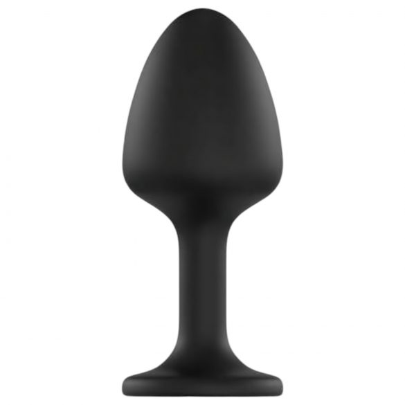 Dorcel Geisha Plug Diamond XL - plug anale nero con pietra bianca