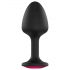 Dorcel Geisha Plug XL con gemma rosa - plug anale elegante (nero)