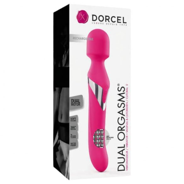 Dorcel Dual Orgasms - Vibratore massaggiante 2in1 ricaricabile (rosa)