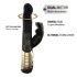 Dorcel Baby Rabbit 2.0 - Vibratore con braccio clitorideo (nero-oro)