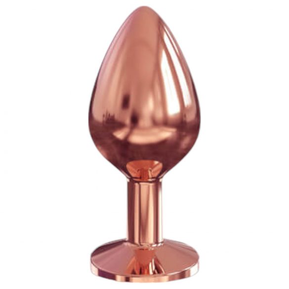 Plug anale Dorcel Diamond M in alluminio - rosa dorato elegante