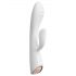 Dorcel Flexi Rabbit - Vibratore riscaldante con stimolatore clitorideo (bianco)