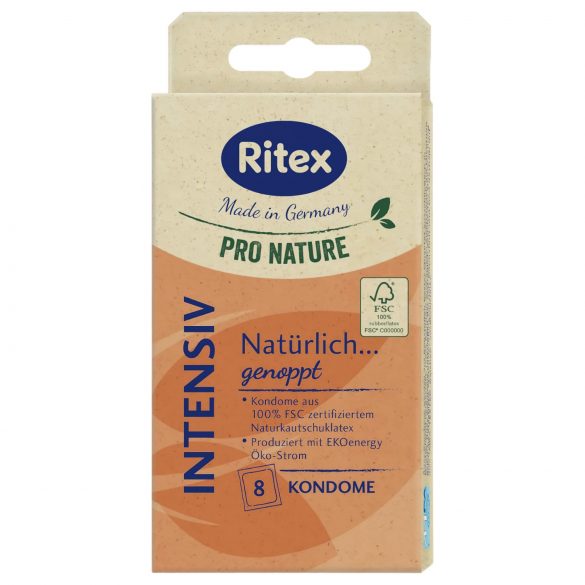 Preservativi Ritex PRO NATURE Intensivi con Texture e Bordi - Comfort Anatomico