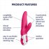 Satisfyer Mr. Rabbit - Vibratore impermeabile con braccio clitorideo (rosa)