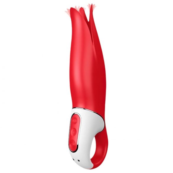 Satisfyer Power Flower - vibratore rosso ricaricabile e impermeabile