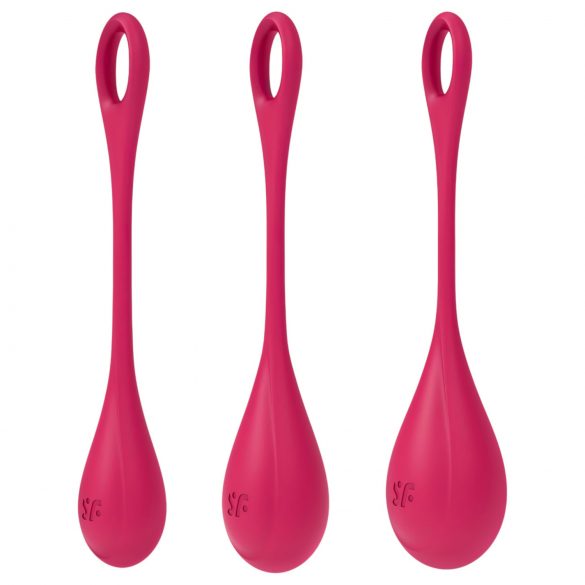 Satisfyer Yoni Power 1 - Set Gua Sha Rosse (3 pezzi)