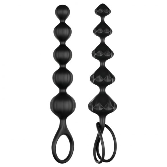 Satisfyer Love Beads - Set di dildo anale a perline - nero (2 pezzi)