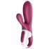 Satisfyer Hot Bunny - Vibratore riscaldante con asta clitoridea smart (rosso)