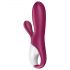 Satisfyer Hot Bunny - Vibratore riscaldante con asta clitoridea smart (rosso)