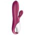 Satisfyer Hot Bunny - Vibratore riscaldante con asta clitoridea smart (rosso)