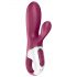 Satisfyer Hot Bunny - Vibratore riscaldante con asta clitoridea smart (rosso)