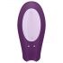 Satisfyer Double Joy - vibratore per coppie smart e impermeabile (viola)