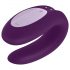 Satisfyer Double Joy - vibratore per coppie smart e impermeabile (viola)