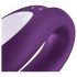 Satisfyer Double Joy - vibratore per coppie smart e impermeabile (viola)