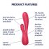 Satisfyer Mono Flex - vibratore smart impermeabile (rosso)